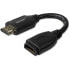 Фото #1 товара StarTech.com 6" (15cm) HDMI Port Saver Cable - 4K 60Hz High Speed HDMI 2.0 Extension Cable with Ethernet - Short HDMI Extension Cable - HDMI Male to Female Extension Adapter Cord - 0.152 m - HDMI Type A (Standard) - HDMI Type A (Standard) - Black