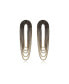 ფოტო #1 პროდუქტის Glass Drape Fringe 18K Gold Plated Earrings