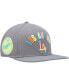 Фото #1 товара Men's Gray Los Angeles Dodgers Washed Neon Snapback Hat
