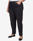 Фото #4 товара Plus Size World Traveler Slim Fit Pinstripe Average Length Pants