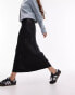 Фото #1 товара Topshop satin bias midi skirt in black