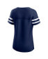 Women's Navy Dallas Cowboys Original State Lace-Up T-shirt