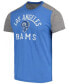 Фото #3 товара Men's Royal, Heathered Gray Los Angeles Rams Gridiron Classics Field Goal Slub T-shirt