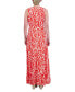 Women's Printed Ruched Maxi Dress