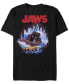 ფოტო #1 პროდუქტის Jaws Men's Painted Open Mouth Shark Short Sleeve T-Shirt