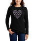 ფოტო #1 პროდუქტის Women's Long Sleeve Word Art XOXO Heart T-shirt