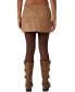 ფოტო #2 პროდუქტის Women's Suede Mini Skirt