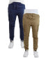 Фото #4 товара Men's Cotton Stretch Twill Cargo Joggers, Pack of 2