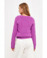 Фото #3 товара Women's Cable Knit Cardigan