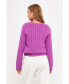 ფოტო #3 პროდუქტის Women's Cable Knit Cardigan