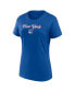 ფოტო #4 პროდუქტის Women's Blue, Heather Gray New York Rangers Script T-shirt and Shorts Set