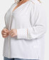 ფოტო #3 პროდუქტის Plus Size Liliana Peasant Blouse