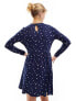 Фото #10 товара Wednesday's Girl smudge spot smock mini dress in deep blue