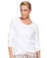 Фото #1 товара Plus Size Long Sleeve Henley Sleep Tee