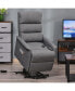 Фото #3 товара Кресло для массажа HOMCOM с электрическим подъемом и вибрацией для пожилых, серого цвета
