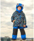 Фото #3 товара Toddler Boys Two Piece Snowsuit Royal Blue Printed Dinos - Toddler|Child