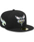 Фото #1 товара Men's Black Charlotte Hornets Color Pack 59FIFTY Fitted Hat