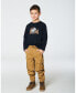 Big Boys Stretch Twill Cargo Jogger Pants Dark Beige