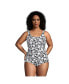 Plus Size Chlorine Resistant Tugless One Piece Swimsuit Soft Cup
