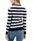 ფოტო #2 პროდუქტის Women's Cotton Striped Cable-Knit Sweater