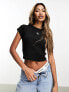 Calvin Klein Jeans rib baby tee in black