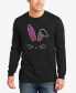 Фото #1 товара Men's Rabbit Ears Word Art Long Sleeve T-shirt