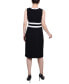 ფოტო #5 პროდუქტის Women's Elbow Sleeve Colorblocked Dress, 2 Piece Set
