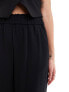 & Other Stories straight leg trousers with frill edge waist in black 44 - фото #9