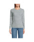 ფოტო #1 პროდუქტის Women's Lightweight Waffle Skimming Long Sleeve Crew Neck T-Shirt