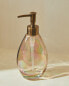 Shiny glass bathroom soap dispenser