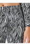 Zebra Desenli Ispanyol Paça Pantolon