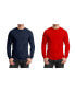 Фото #1 товара Men's 2-Pack Egyptian Cotton-Blend Long Sleeve Crew Neck Tee