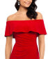 Фото #3 товара Petite Ruffled Off-The-Shoulder Gown