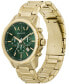 ფოტო #4 პროდუქტის Men's Banks Chronograph Gold-Tone Stainless Steel Watch 44mm