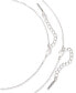 ფოტო #3 პროდუქტის Silver Plated Clear Cubic Zirconia Infinity Duo Necklace with Studded Second Chain