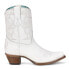 Фото #1 товара Corral Boots White Embroidery Ankle Snip Toe Cowboy Booties Womens White Casual