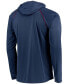 Фото #4 товара Men's Navy New England Patriots Raglan Long Sleeve Hoodie T-shirt