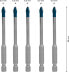 Фото #5 товара Bosch EXPERT HEX-9 HardCeramic Dachziegel-Bohrer-Set, 5 mm, 5 Stück