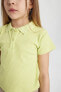Kız Çocuk T-shirt Açık Yeşil Z7794a6/gn664