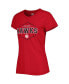 ფოტო #5 პროდუქტის Women's Red, Black Atlanta Hawks Badge T-shirt and Pajama Pants Sleep Set