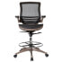 Фото #2 товара Mid-Back Transparent Black Mesh Drafting Chair