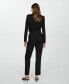 ფოტო #3 პროდუქტის Women's Straight Suit Pants