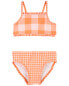 Фото #1 товара Купальник для малышей Carterʻs Baby Gingham Ruffle 2-Piece Bikini