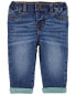 Baby Thermal Lined Jean Pants - Blue 3M