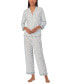 ფოტო #1 პროდუქტის Women's 2-Pc. Floral Ankle Pajamas Set