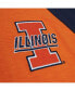 Фото #4 товара Футболка Mitchell&Ness Legendary Slub Raglan с длинным рукавом, оранжевая, Illinois Fighting Illini, для мужчин.