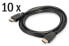 Фото #1 товара DIGITUS HDMI High Speed with Ethernet Connection Cable, Pack of 10 pcs