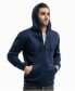 Фото #2 товара Premium Zip-Up Hoodie for Men with Smooth Silky Matte Finish & Cozy Fleece Inner Lining - Men's Sweater with Hood