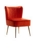 Фото #3 товара 22" Wide Upholstered Tufted Velvet Accent Chair With Metal Leg