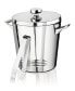 Фото #1 товара Signature Collection by Double Wall Stainless Steel Ice Bucket with Tong